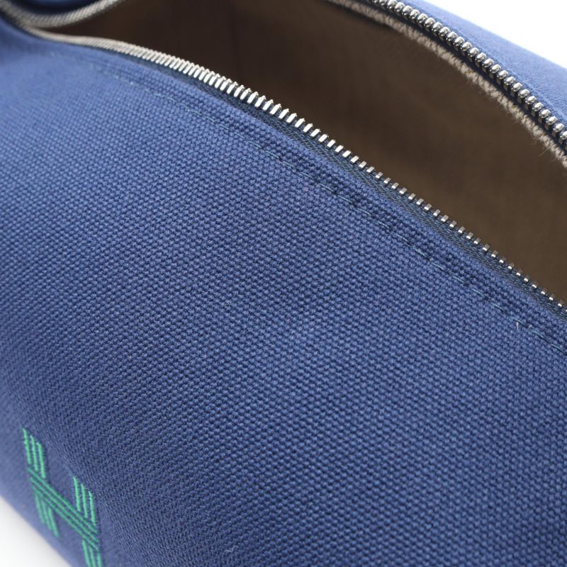 Hermes Handbag Brid-a-brac PM Blue Marine Canvas Bric-a-Brac Marine Green