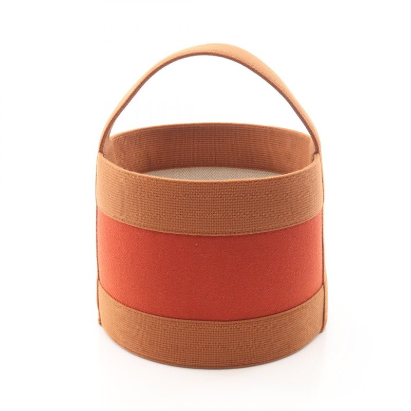 Hermes Handbag Basket Sherwood PM Orange Camel