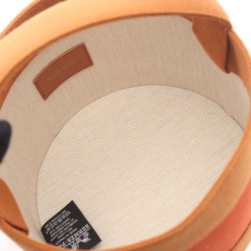 Hermes Handbag Basket Sherwood PM Orange Camel