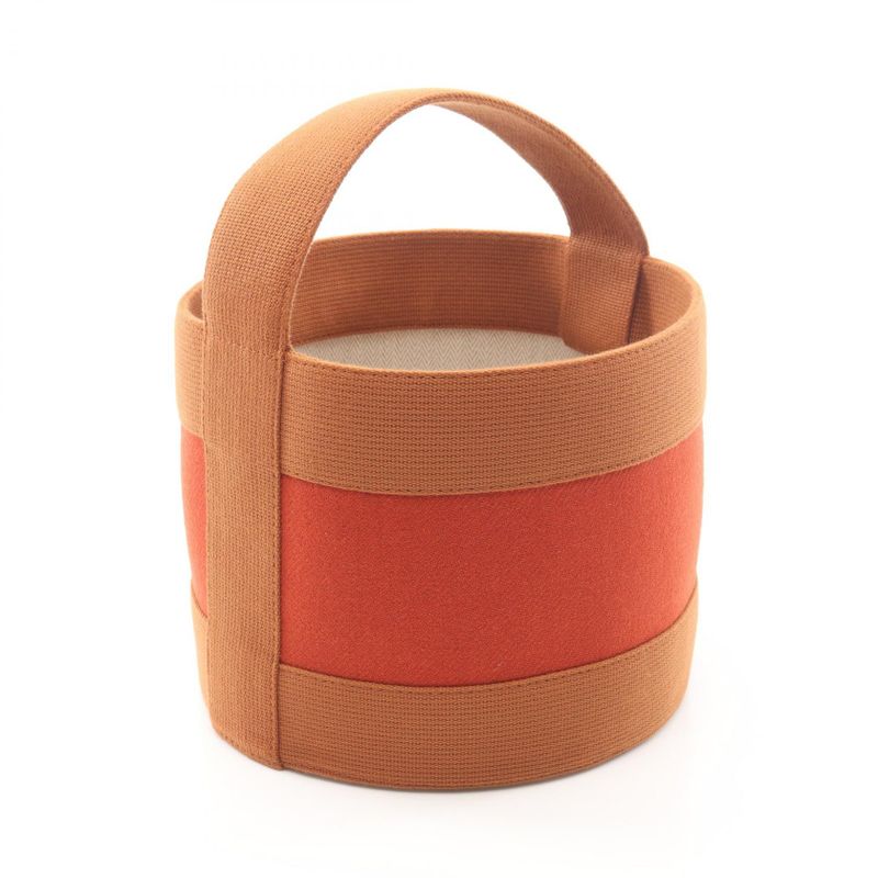 Hermes Handbag Basket Sherwood PM Orange Camel