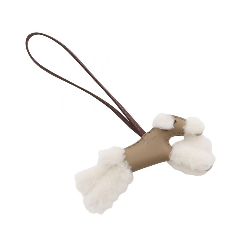 Hermes Charm Buddy Trench Chocolate Mouton Leather