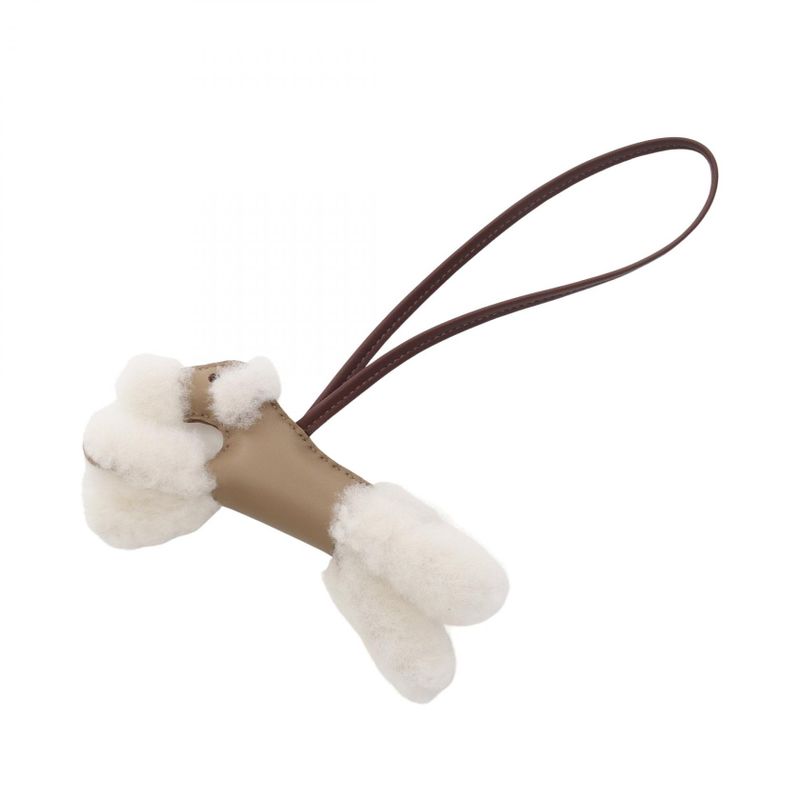 Hermes Charm Buddy Trench Chocolate Mouton Leather