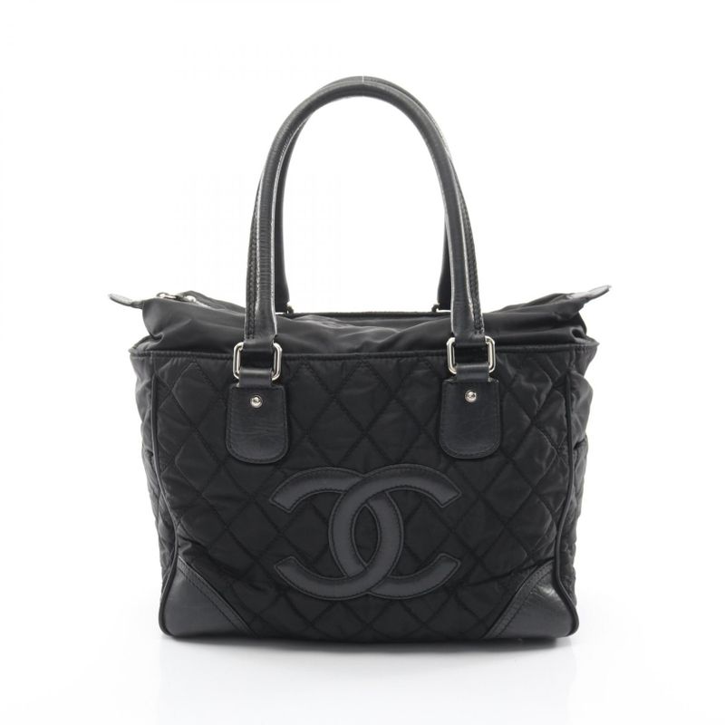 Chanel Tote Paris New York Klein Black Nylon Leather