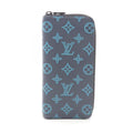 Louis Vuitton Round Wallet Zippy Vertical Navy Leather