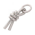 Bottega Veneta Key Holder Argento Knot Silver Vibrato Key Ring