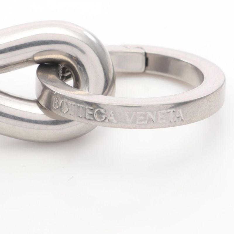 Bottega Veneta Key Holder Argento Knot Silver Vibrato Key Ring