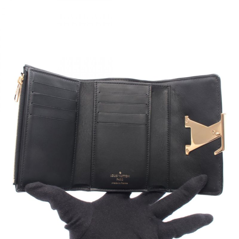 Louis Vuitton Trifold Wallet Portefeuille Capucines Compact Flower Quilted