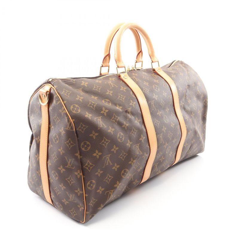 Louis Vuitton Boston Bag Keepall Bandouliere 50 Canvas Leather