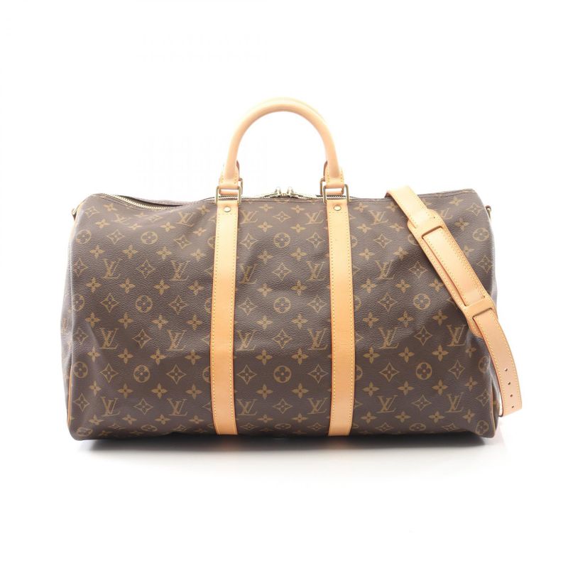 Louis Vuitton Boston Bag Keepall Bandouliere 50 Canvas Leather