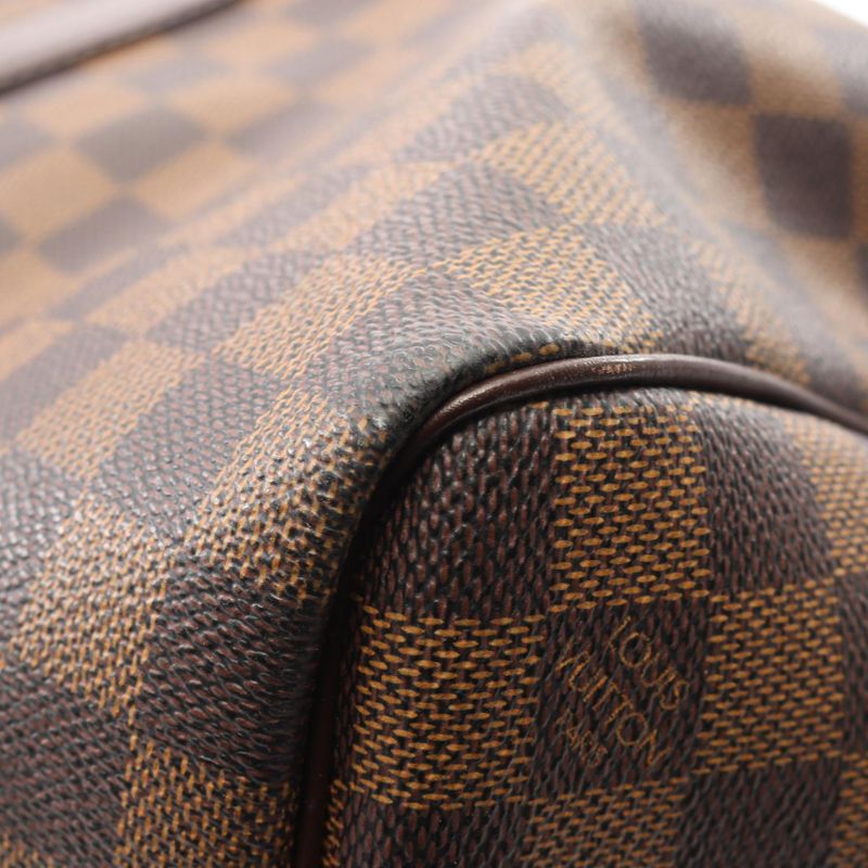 Louis Vuitton Boston Bag Keepall 50 Canvas Leather Ebene Brown