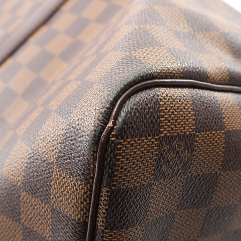 Louis Vuitton Boston Bag Keepall 50 Canvas Leather Ebene Brown