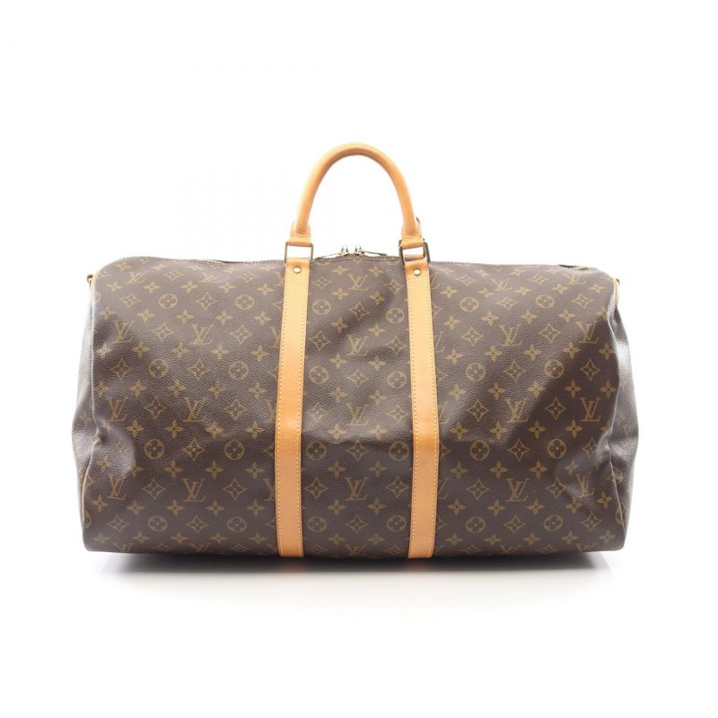 Louis Vuitton Boston Bag Keepall Bandouliere 55 Canvas Leather
