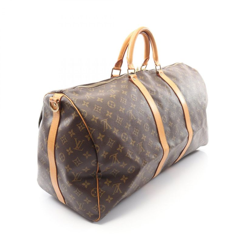 Louis Vuitton Boston Bag Keepall Bandouliere 55 Canvas Leather