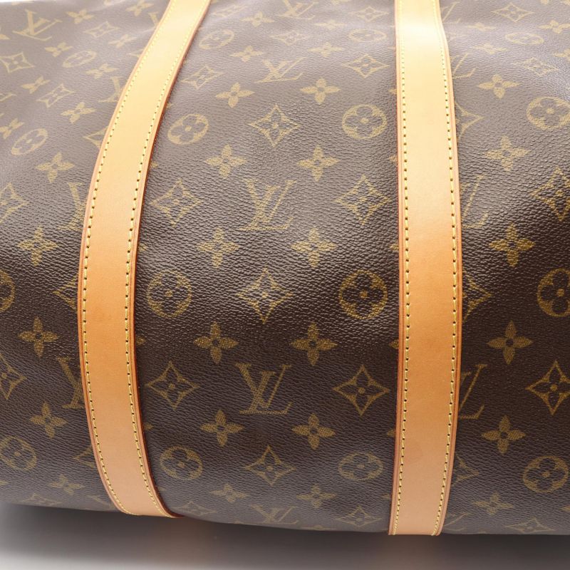 Louis Vuitton Boston Bag Keepall Bandouliere 55 Canvas Leather