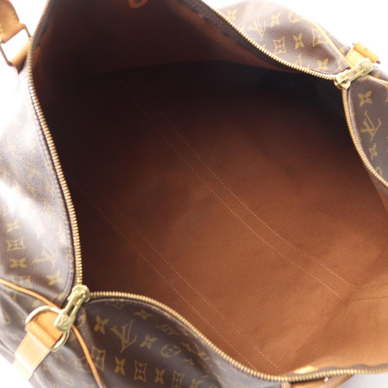 Louis Vuitton Boston Bag Keepall Bandouliere 55 Canvas Leather