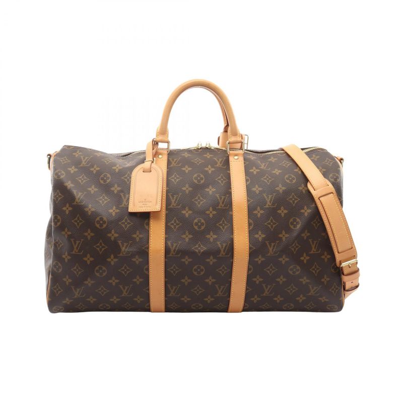 Louis Vuitton Boston Bag Keepall Bandouliere 50 Canvas Leather