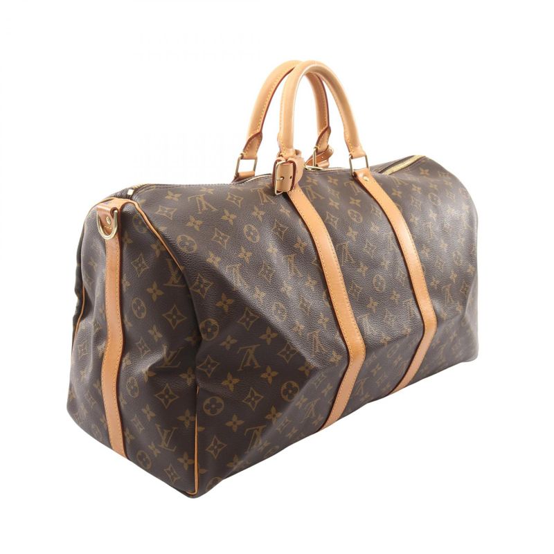 Louis Vuitton Boston Bag Keepall Bandouliere 50 Canvas Leather