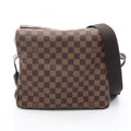 Louis Vuitton Shoulder Bag Naviglio Canvas Leather Ebene Brown