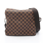 Louis Vuitton Shoulder Bag Naviglio Canvas Leather Ebene Brown