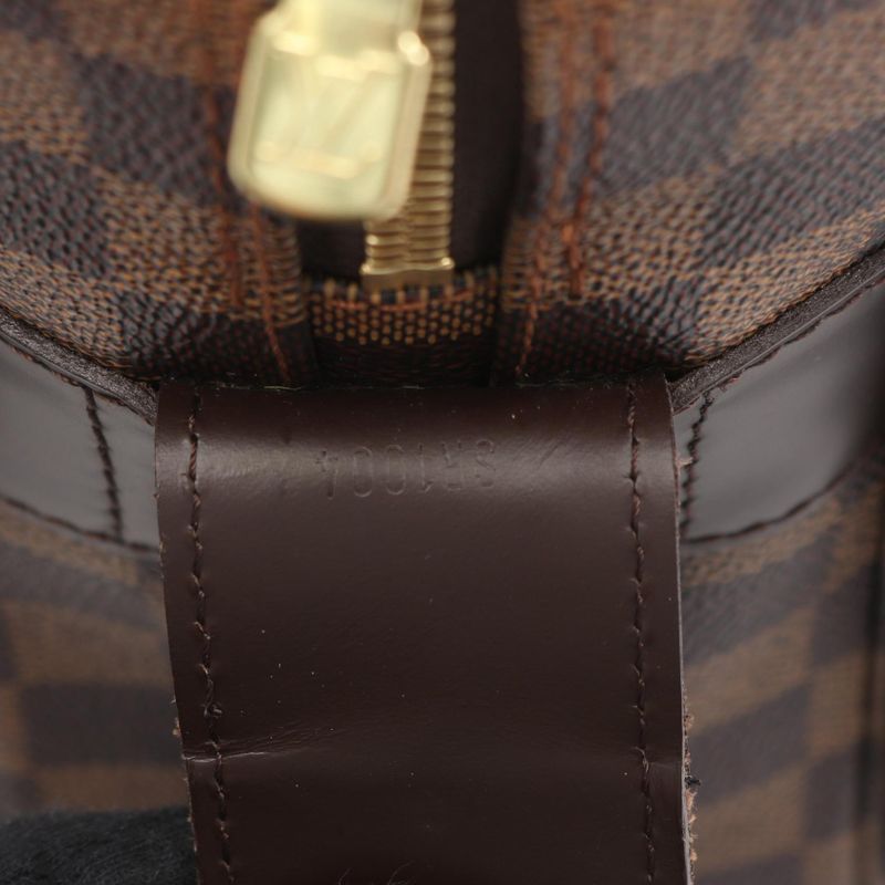 Louis Vuitton Shoulder Bag Naviglio Canvas Leather Ebene Brown