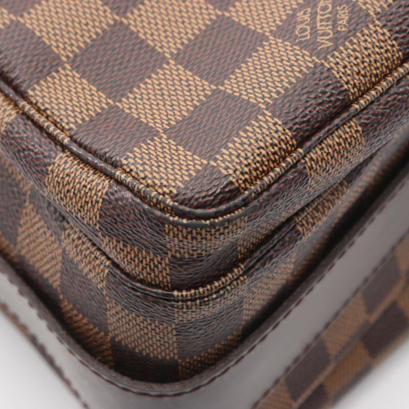 Louis Vuitton Shoulder Bag Naviglio Canvas Leather Ebene Brown