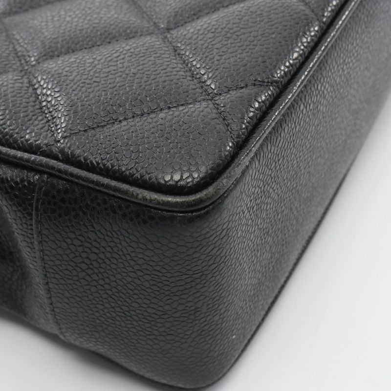 Chanel Tote Quilted Black Leather