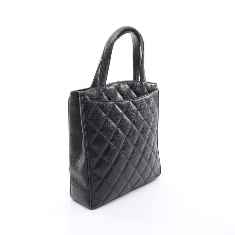 Chanel Tote Quilted Black Leather