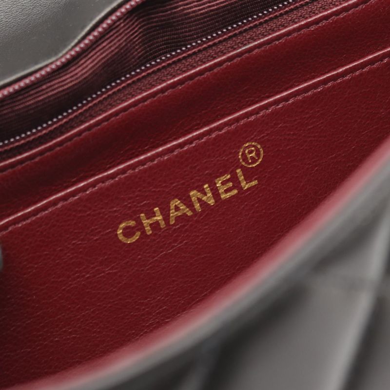 Chanel Shoulder Bag Quilted Diana Flap Black Lambskin