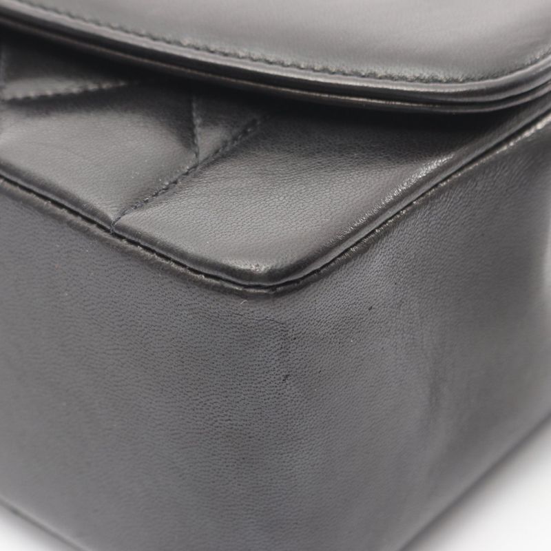 Chanel Shoulder Bag Quilted Diana Flap Black Lambskin