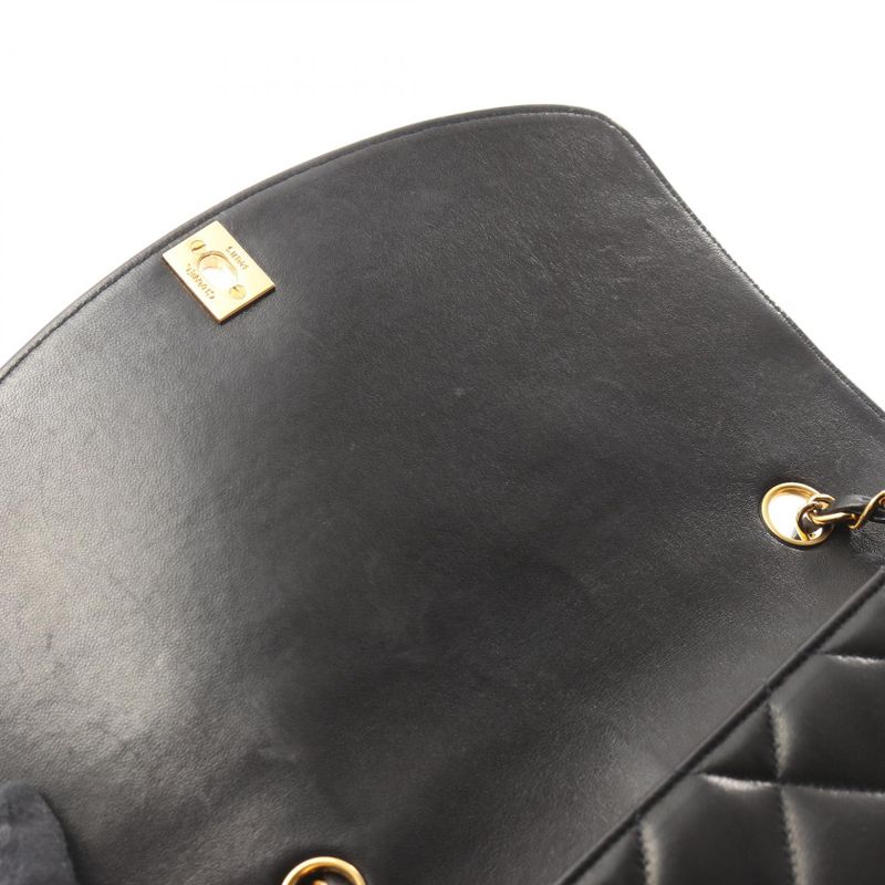 Chanel Shoulder Bag Quilted Diana Flap Black Lambskin