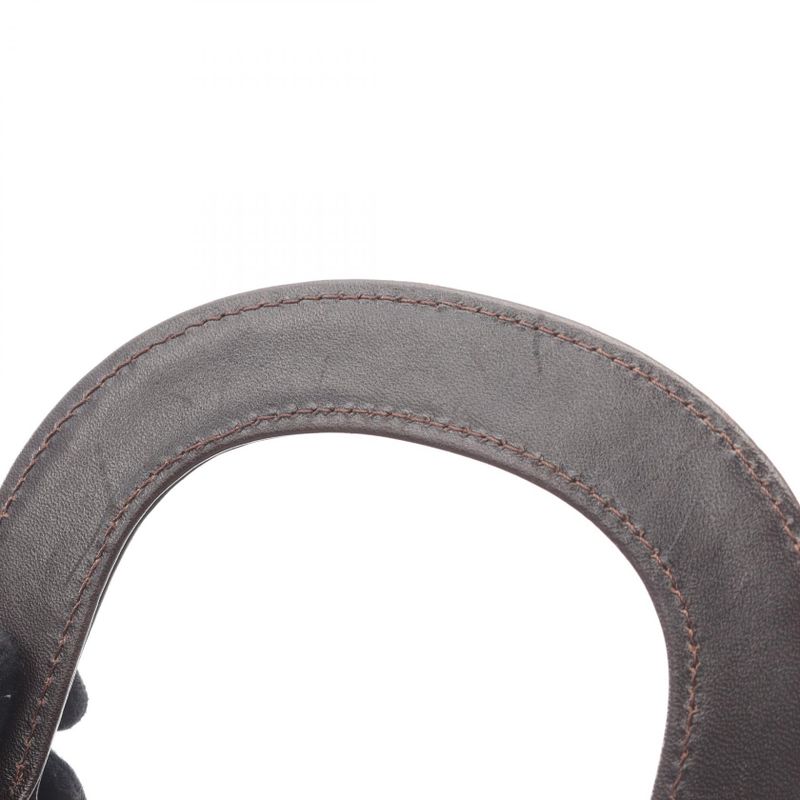 Fendi Tote Zucca Black Brown Canvas Leather Handbag