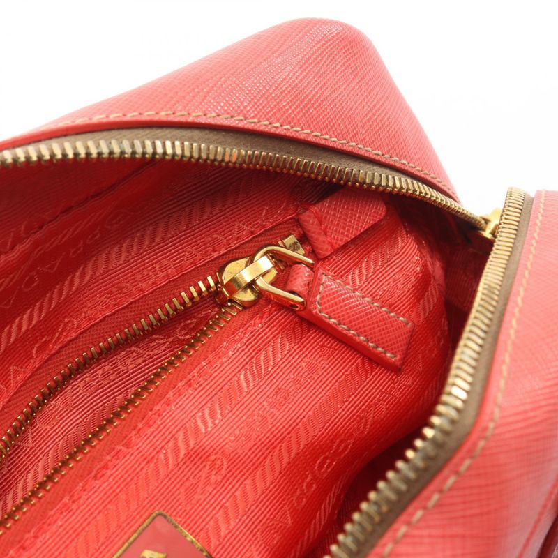 Prada Handbag Coral Orange Saffiano Leather Galleria
