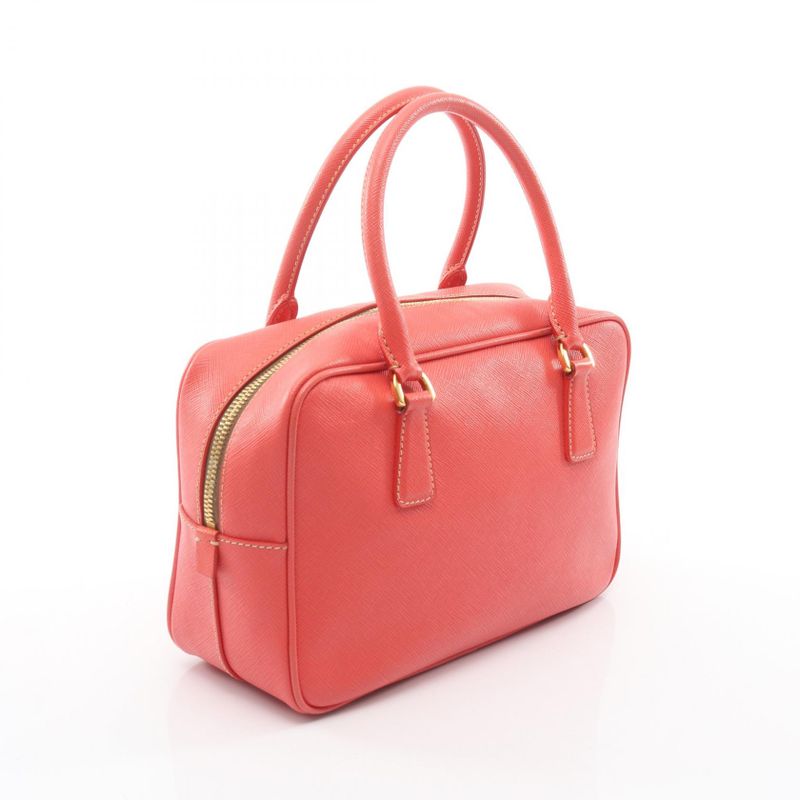 Prada Handbag Coral Orange Saffiano Leather Galleria