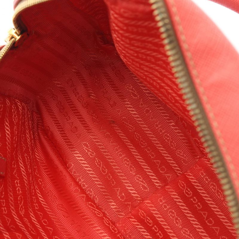 Prada Handbag Coral Orange Saffiano Leather Galleria