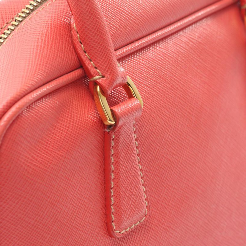 Prada Handbag Coral Orange Saffiano Leather Galleria