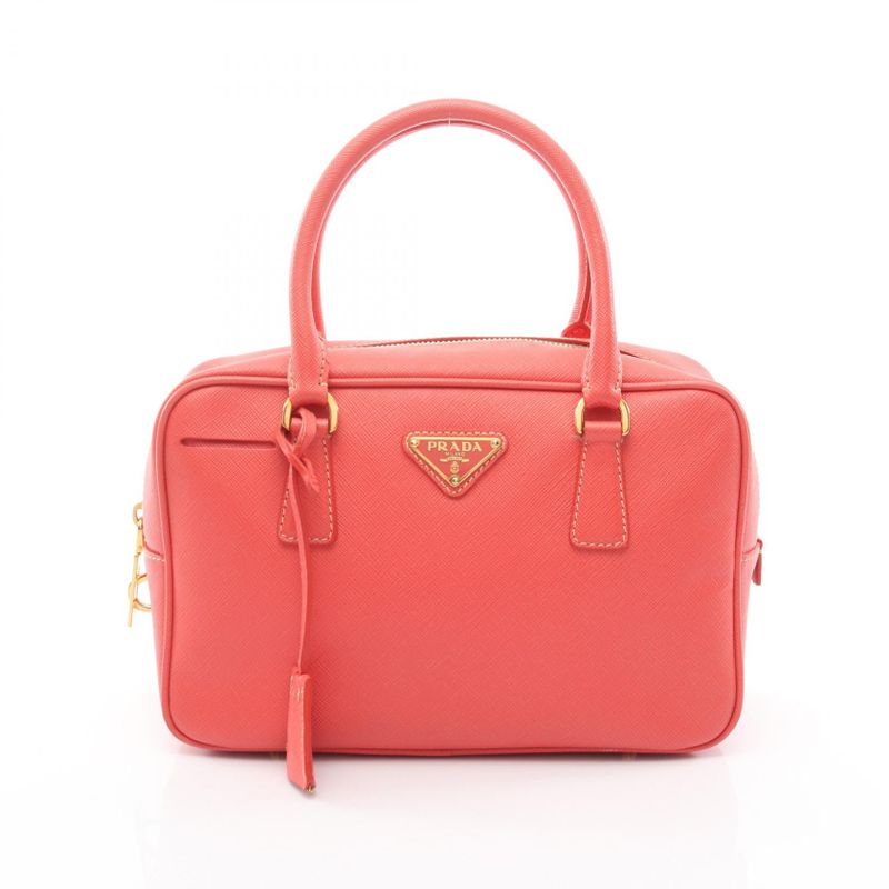 Prada Handbag Coral Orange Saffiano Leather Galleria