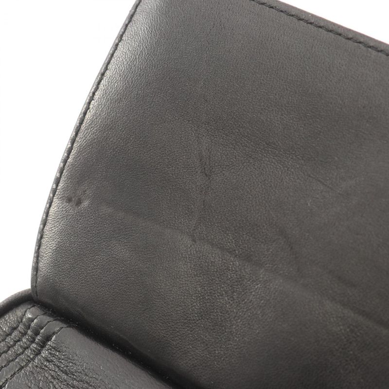 Chanel Shoulder Bag CC Logo Black Lambskin Fringe