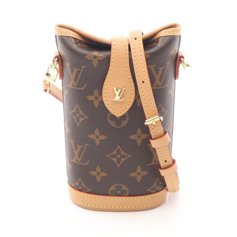 Louis Vuitton Shoulder Bag Fold Me Pouch Canvas Leather