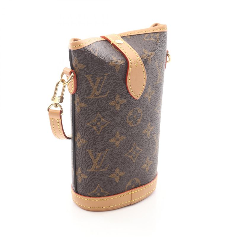 Louis Vuitton Shoulder Bag Fold Me Pouch Canvas Leather