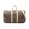 Louis Vuitton Boston Bag Keepall Bandouliere 55 Canvas Leather