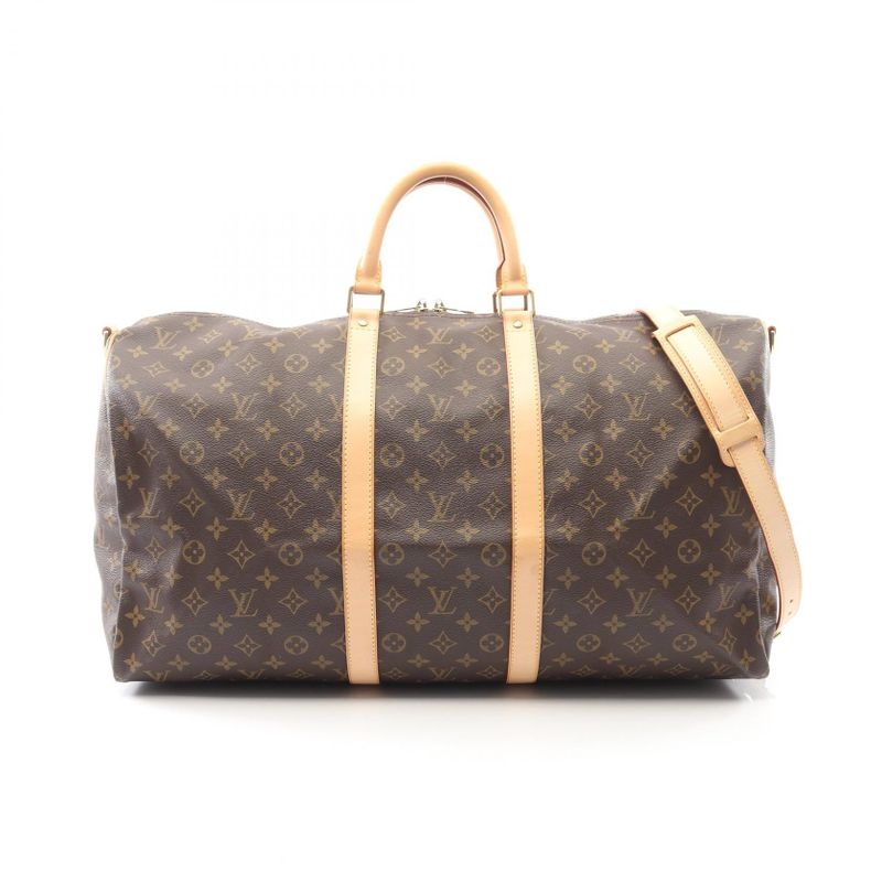 Louis Vuitton Boston Bag Keepall Bandouliere 55 Canvas Leather