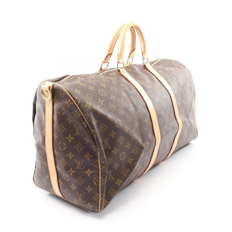 Louis Vuitton Boston Bag Keepall Bandouliere 55 Canvas Leather