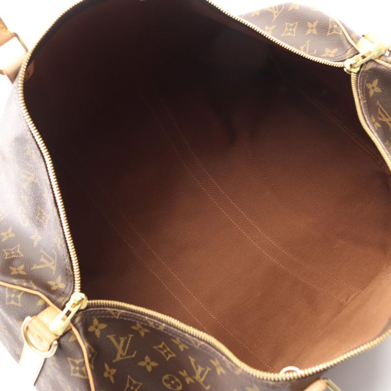 Louis Vuitton Boston Bag Keepall Bandouliere 55 Canvas Leather
