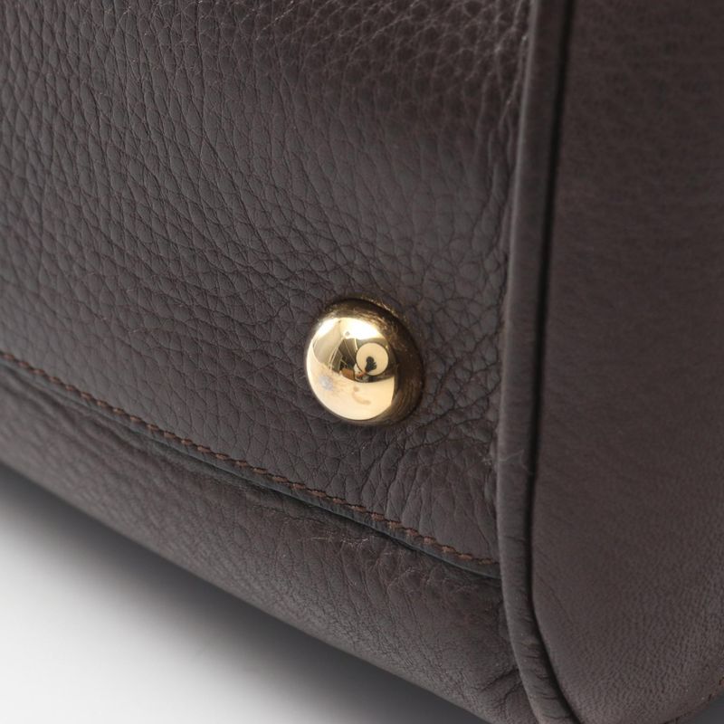 Loewe Tote Heritage Dark Brown Leather Large