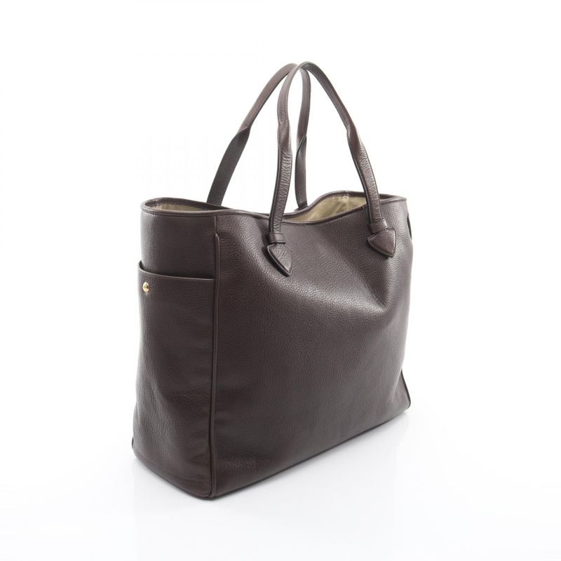 Loewe Tote Heritage Dark Brown Leather Large