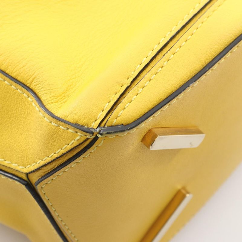Loewe Handbag Puzzle Bag Yellow Leather