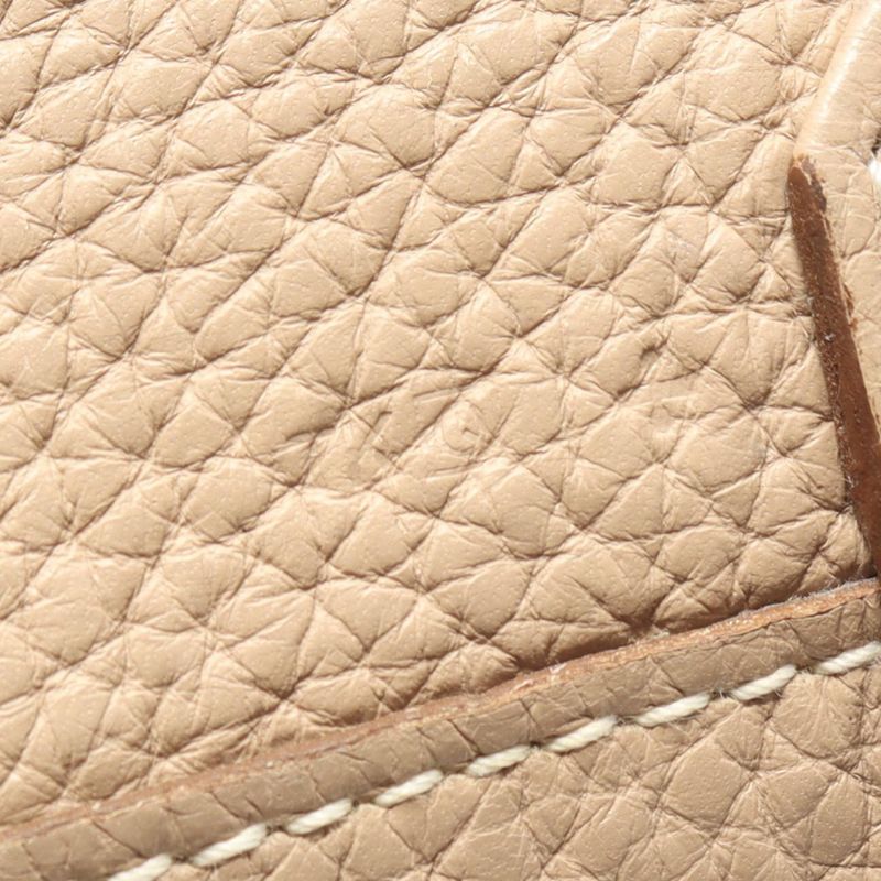 Hermes Tote Double Sens 45 Ethane Argil Leather Ethane Gray Beige