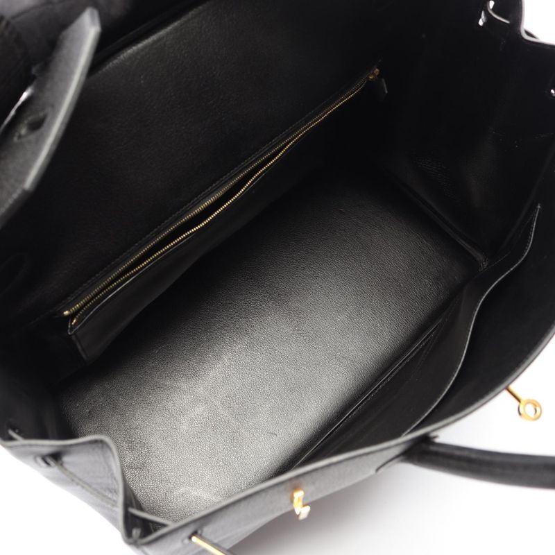 Hermes Handbag Birkin 40 Black Leather