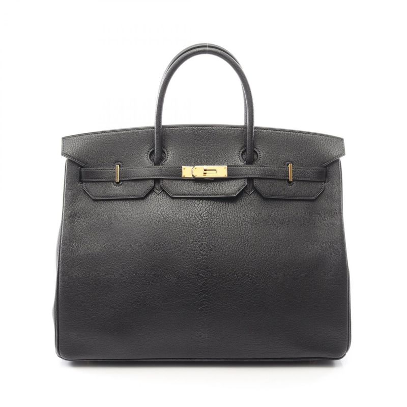 Hermes Handbag Birkin 40 Black Leather