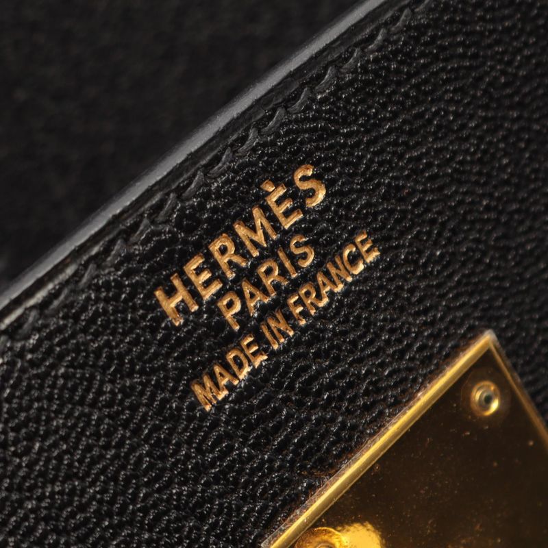 Hermes Handbag Birkin 40 Black Leather